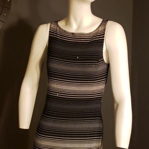 Black and white lycra dress